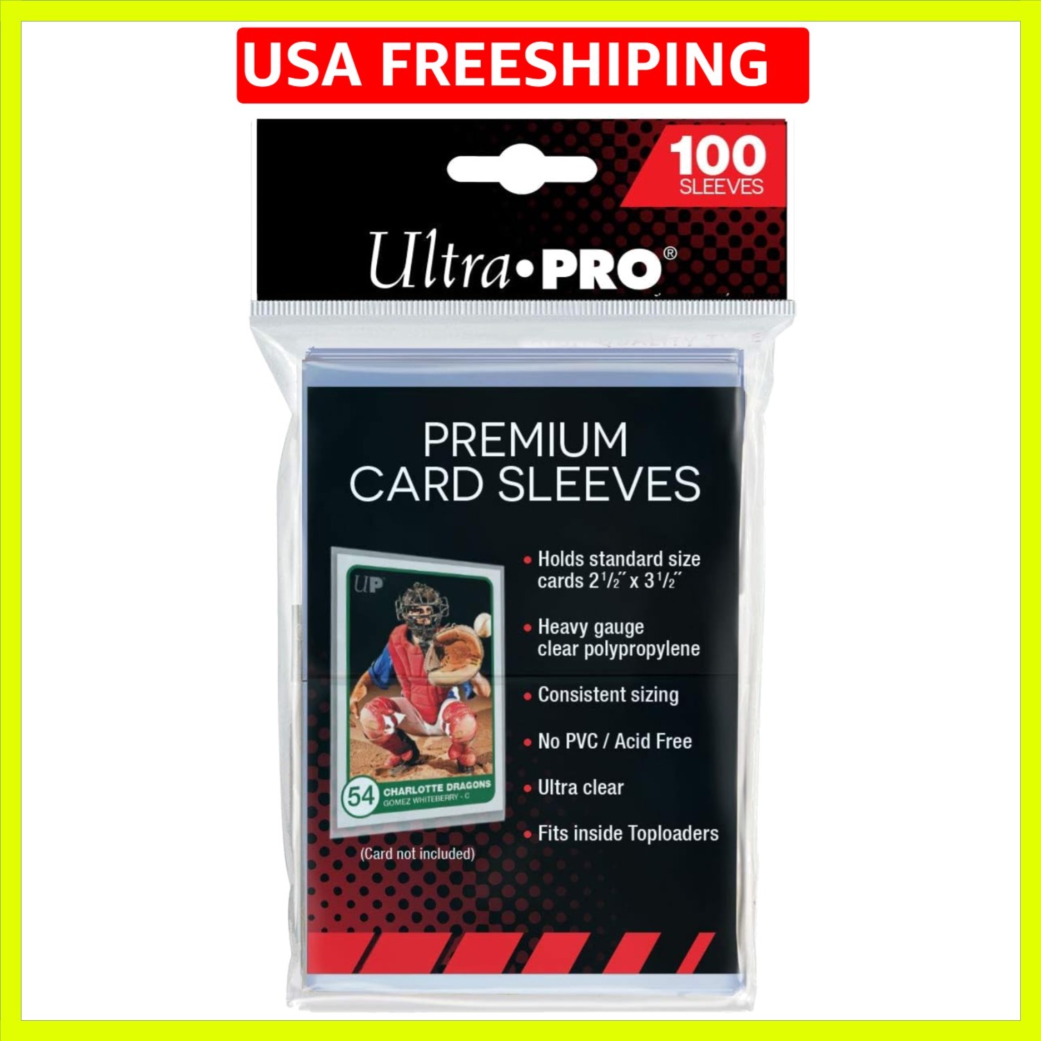Clear 100ct. Card Sleeves to Protect Sports Cards, Baseball / Football Cards,…