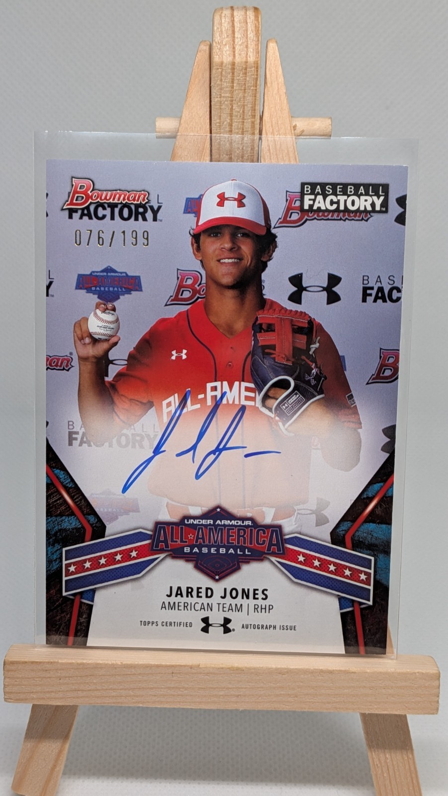 2018 Bowman Baseball Factory Jared Jones Autograph /199 Auto #UAA-11 Pirates