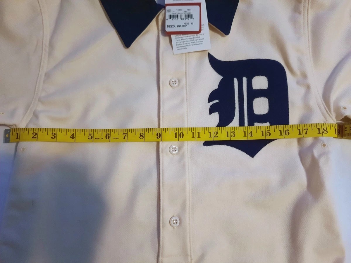NWT Detroit Tigers 1909 Ty Cobb Mitchell & Ness Wool Jersey Sz 36 S