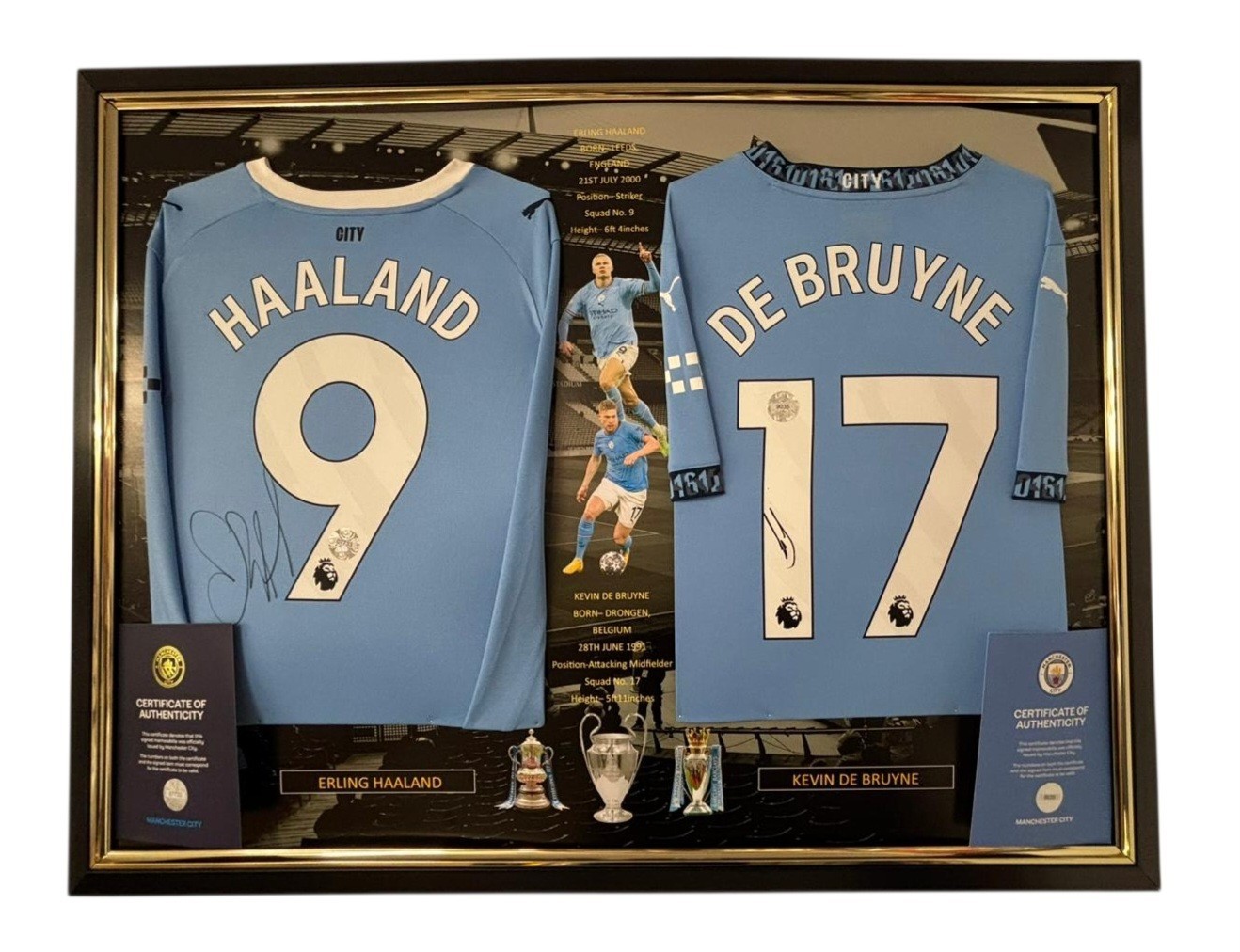 Framed City Erling Haaland Signed Shirt Jersey  CLUB CERTIFICATE  RRP£795
