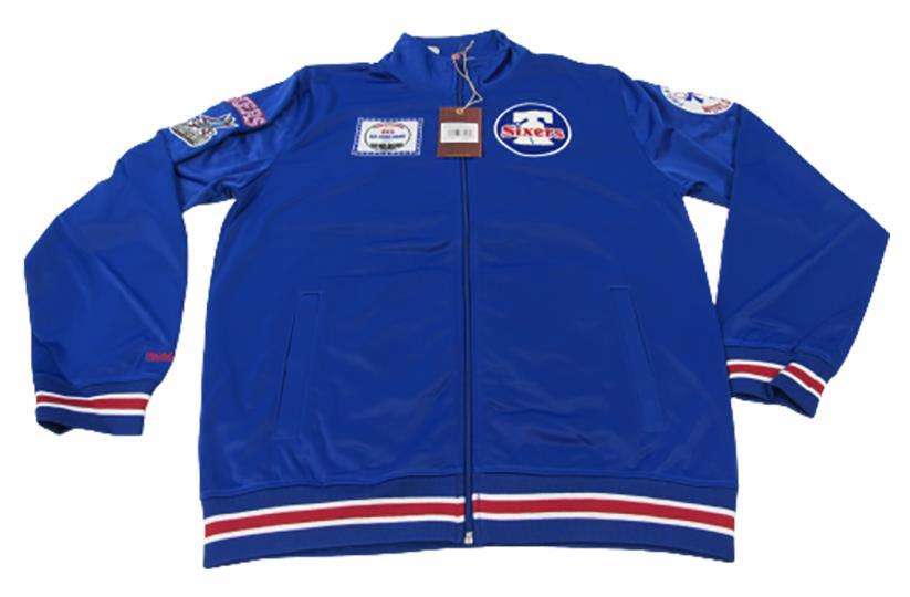 New Philadelphia 76ers Mens L-XL Mitchell & Ness Champ City Track Jacket $110