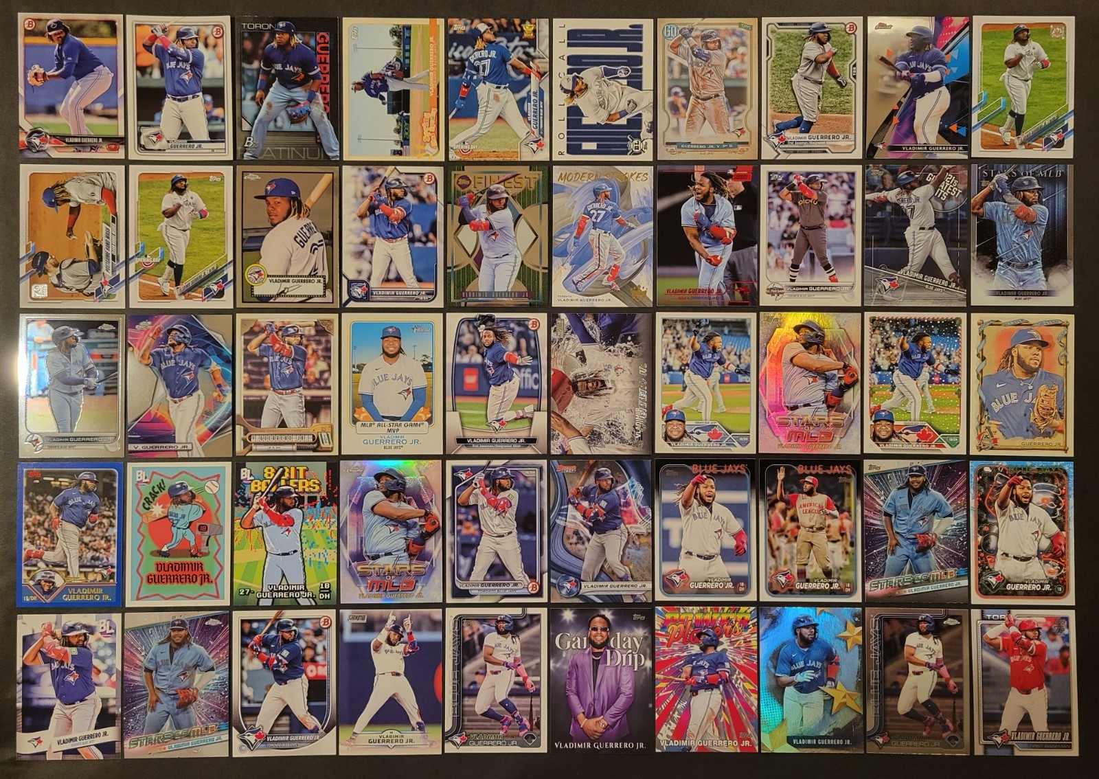 Lot of 50 Different VLADIMIR GUERRERO JR Baseball Cards 5xAS 2018-2026 BB8452
