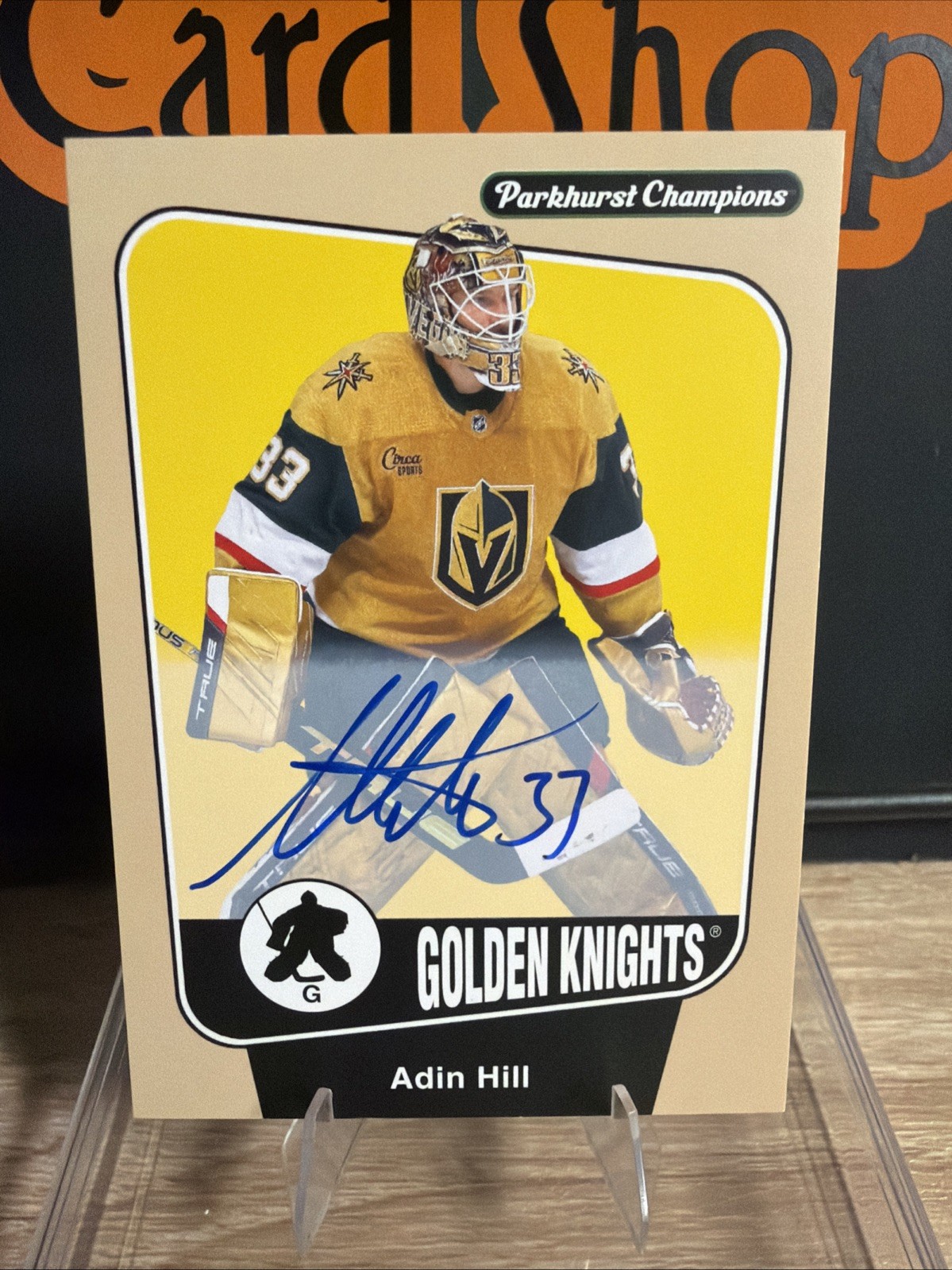 2024-25 Parkhurst Champions On-Card Auto Adin Hill #99 Vegas Golden Knights