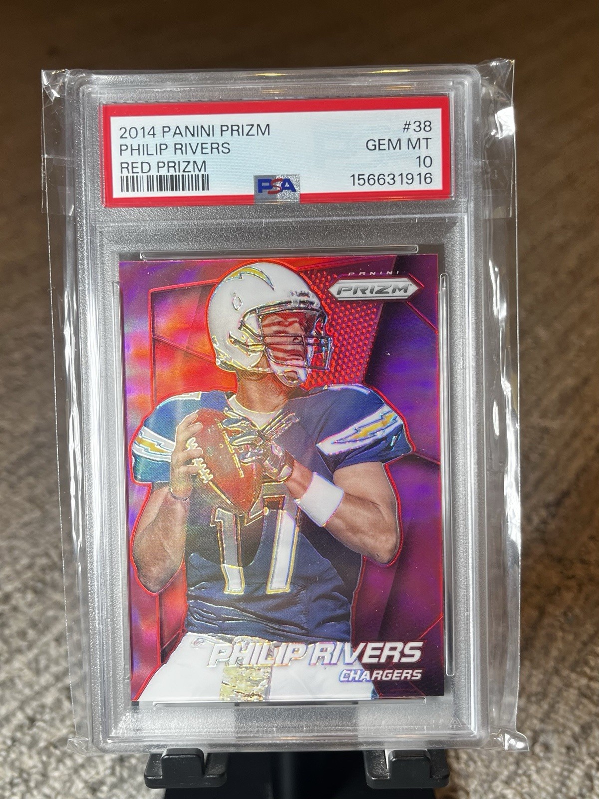 2014 Panini Prizm Philip Rivers #38 Red Prizm PSA 10 POP 1