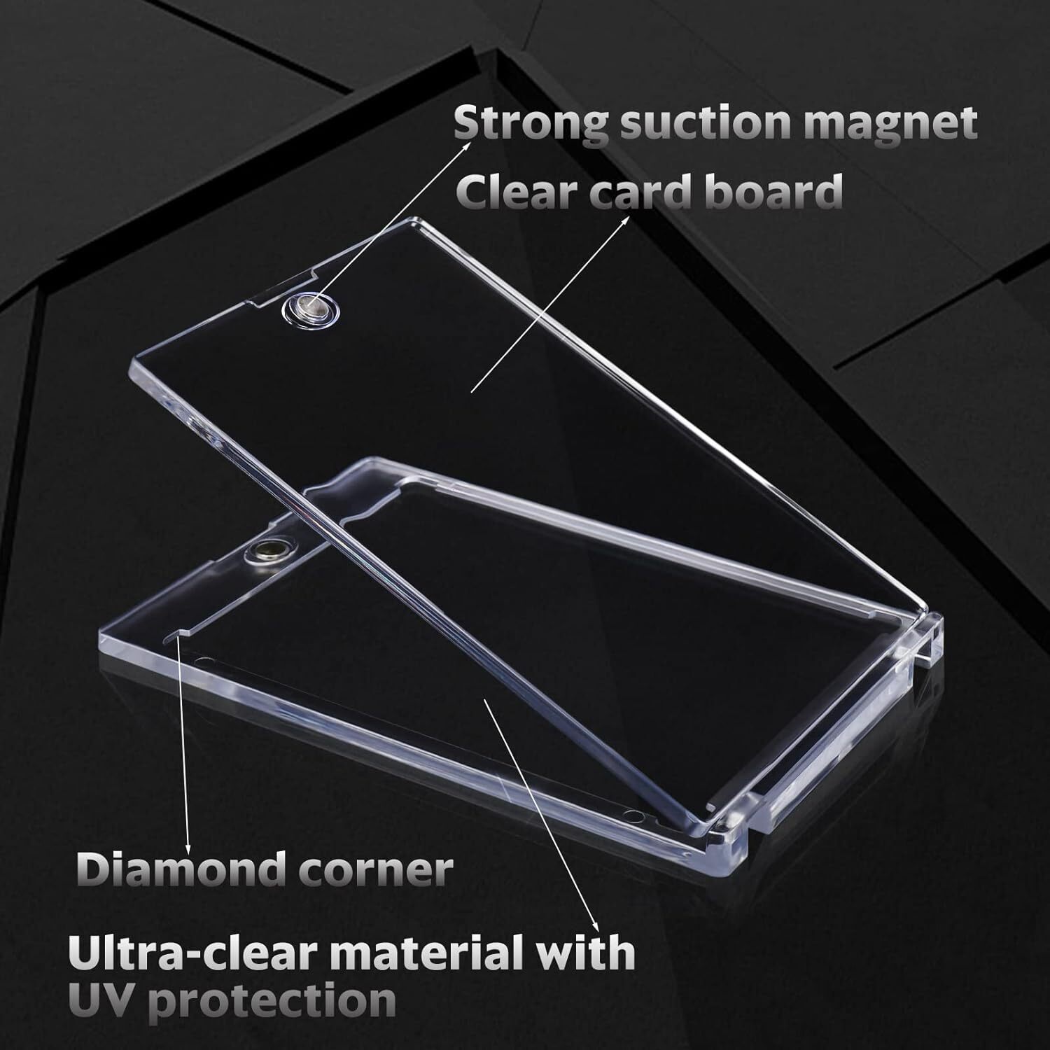 5/10/20/30/50 Pack Magnetic Trading Card Holders 55PT One-Touch UV Protection US
