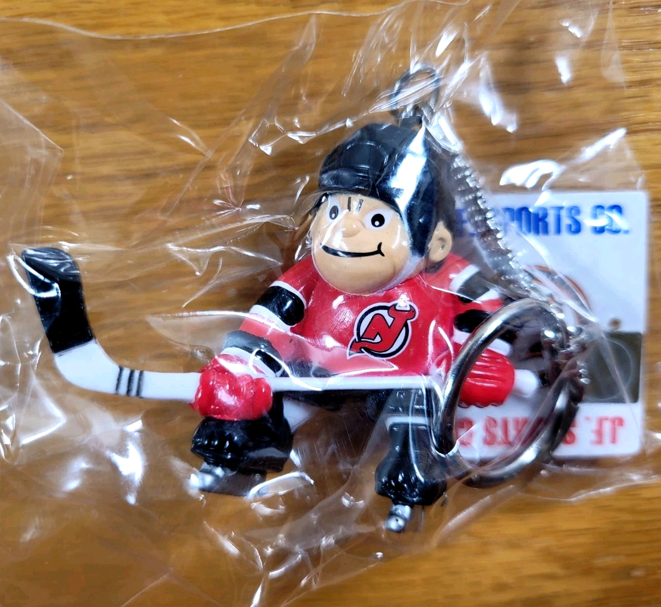 New Jersey Devils Keychain Resin Vintage Lil’ Sports Brat Red Hockey Key Ring