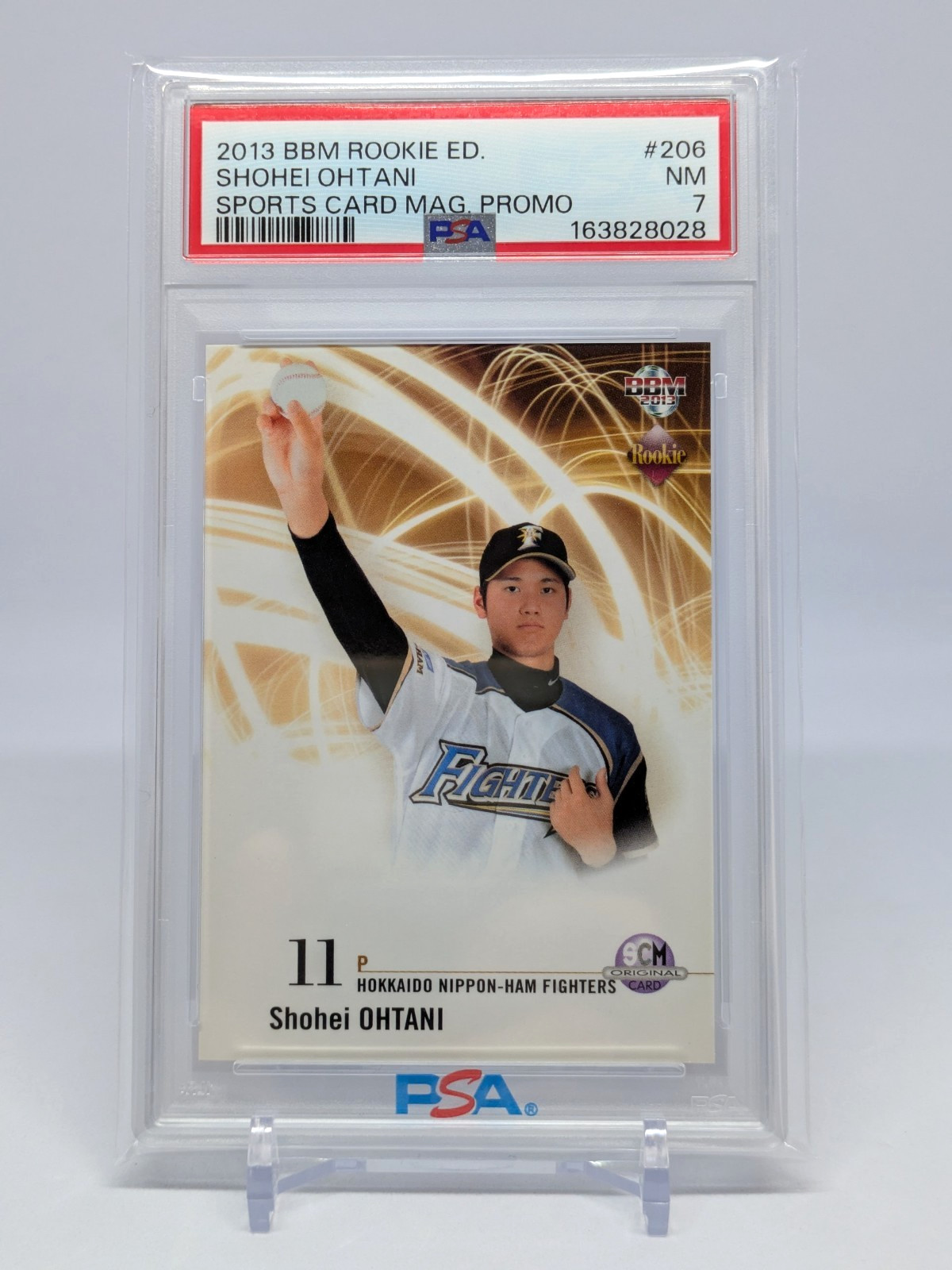 Shohei Ohtani 2013 BBM Rookie Edition #206 Sports Card Magazine Promo PSA 7
