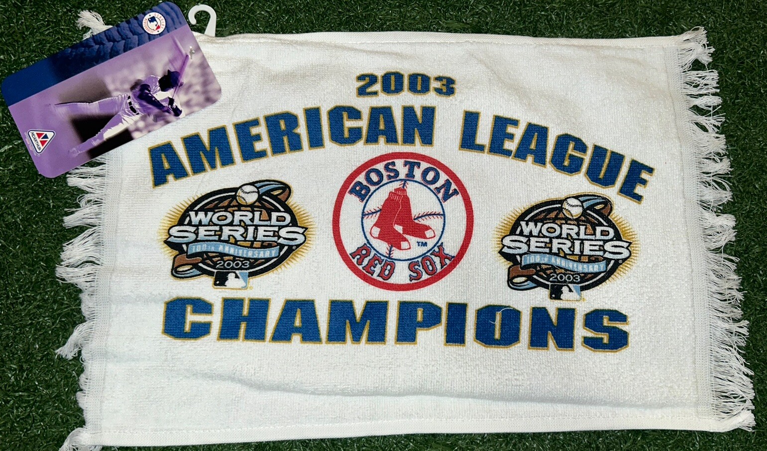 BOSTON RED SOX 2003 AMERICAN LEAGUE CHAMPIONS Rally Towel 11×17 MLB NEW