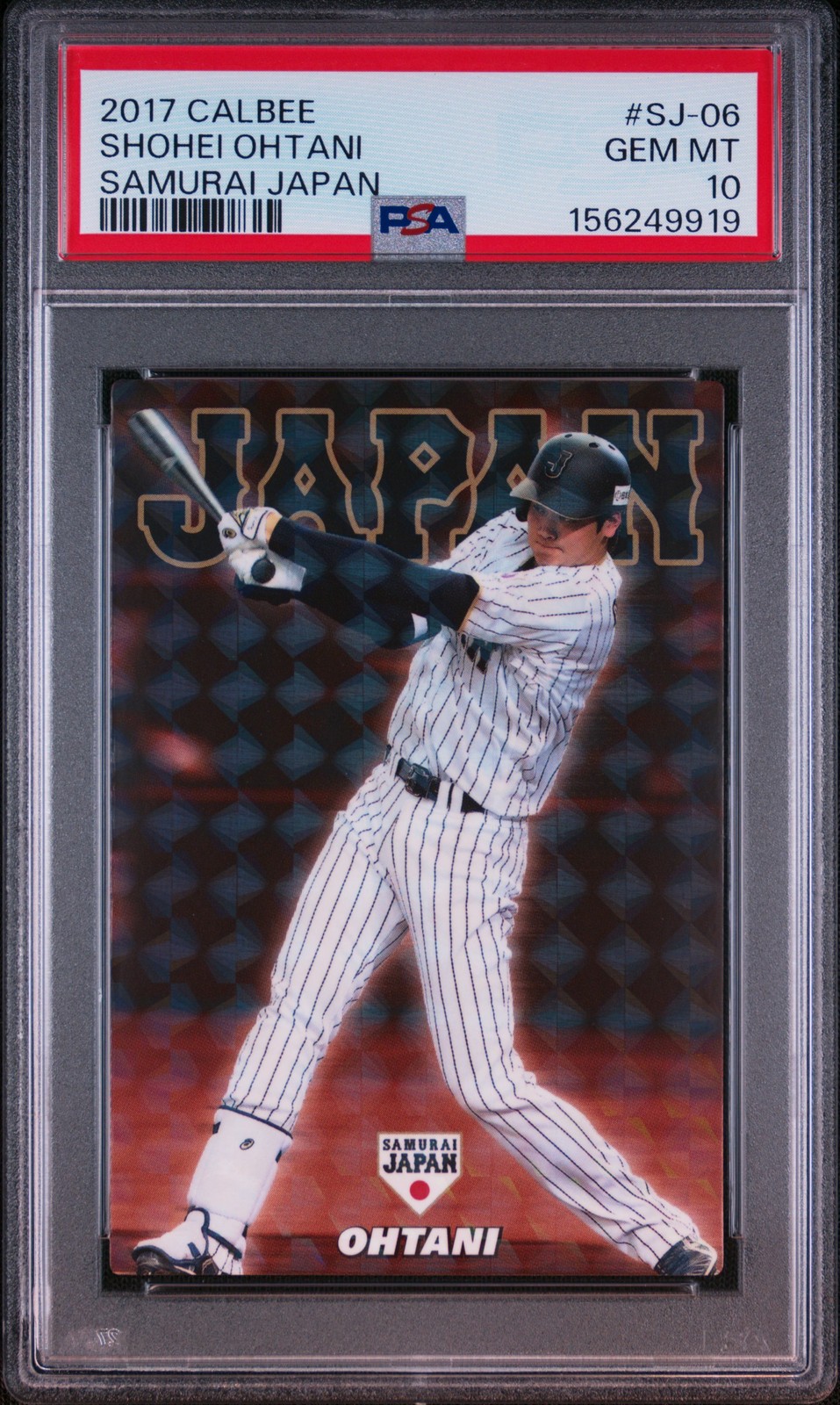 2017 CALBEE SAMURAI JAPAN #SJ-06 SHOHEI OHTANI PSA 10
