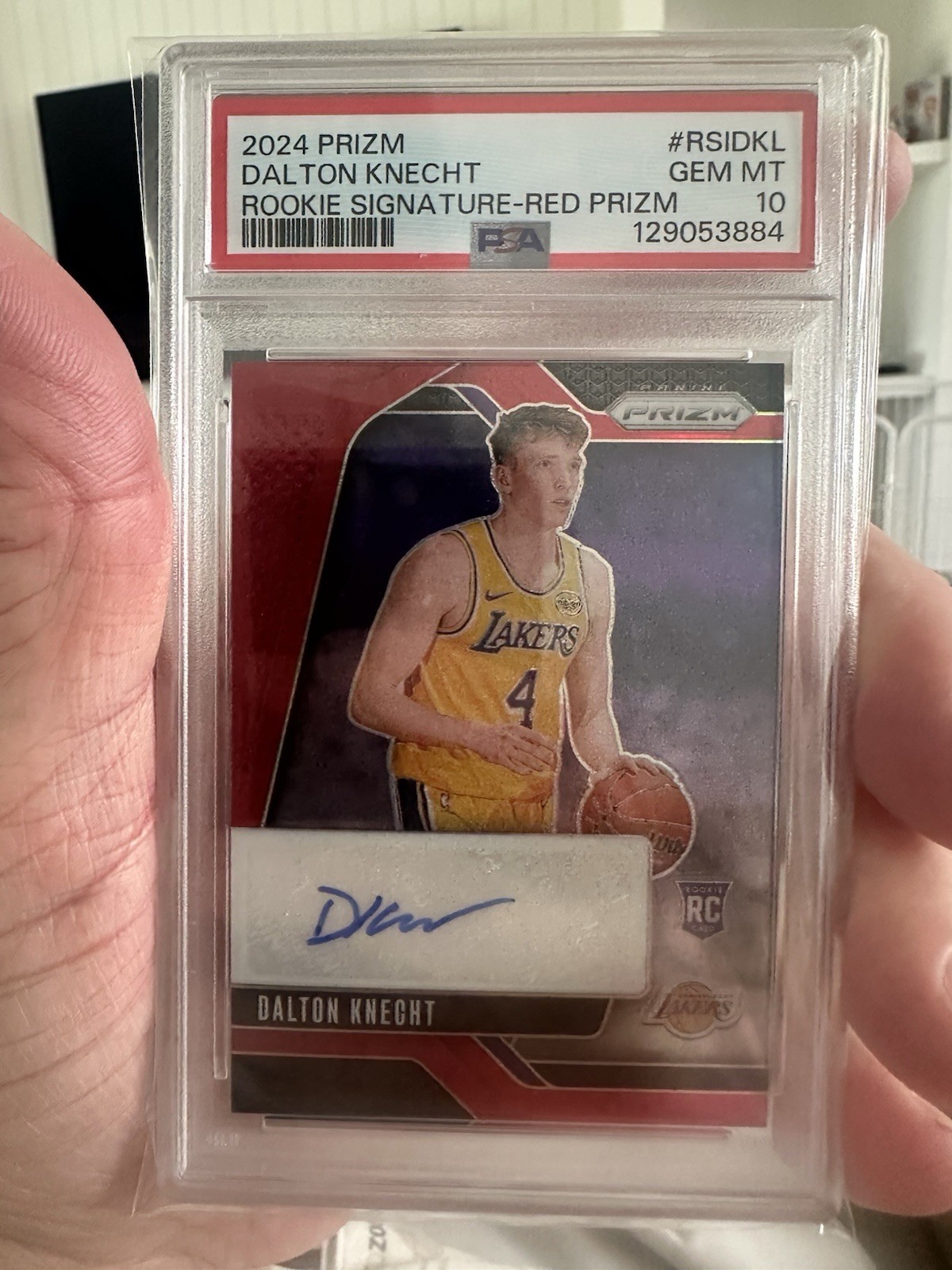 2024-25 Prizm – Rookie Signatures Dalton Knecht #RSI-DKL (RC,AU Red Prizm 47/99