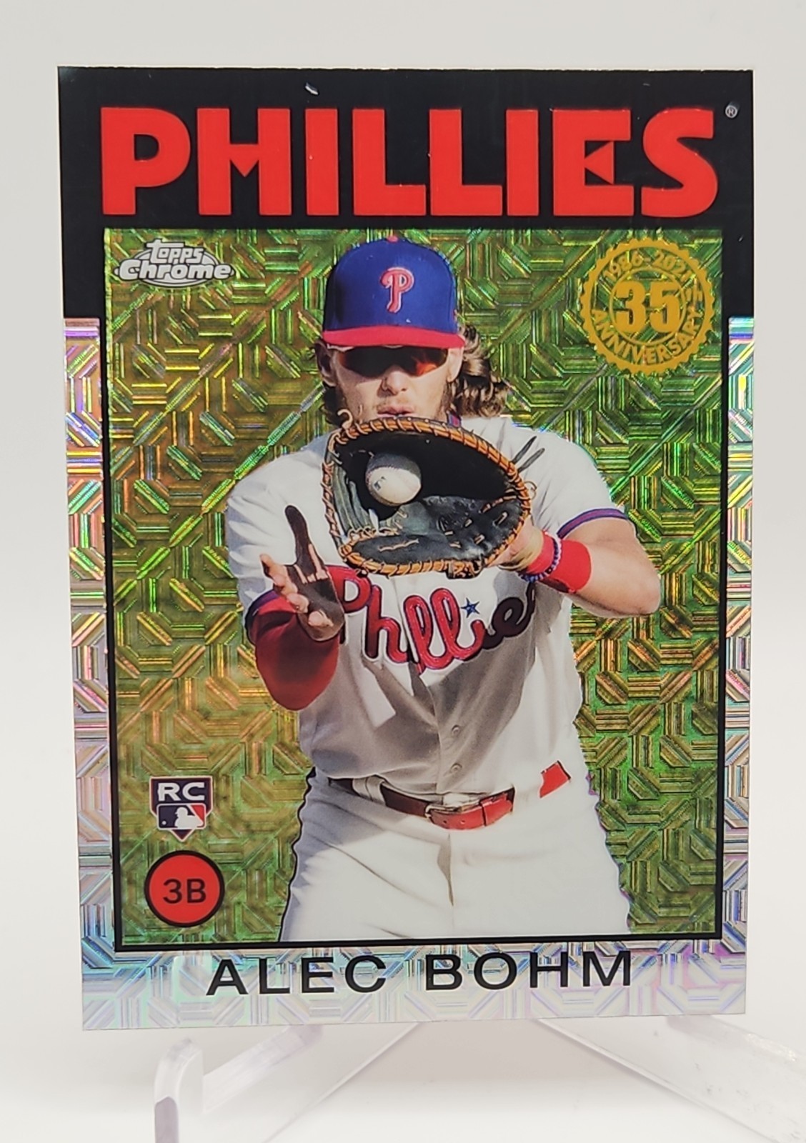 2021 Topps Update Alec Bohm Silver Pack Mojo Refractor Rookie Card Phillies
