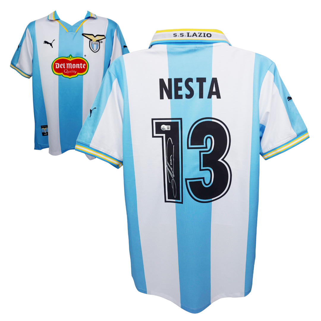 Alessandro Nesta Signed Lazio Soccer Jersey #13 with Beckett Witness