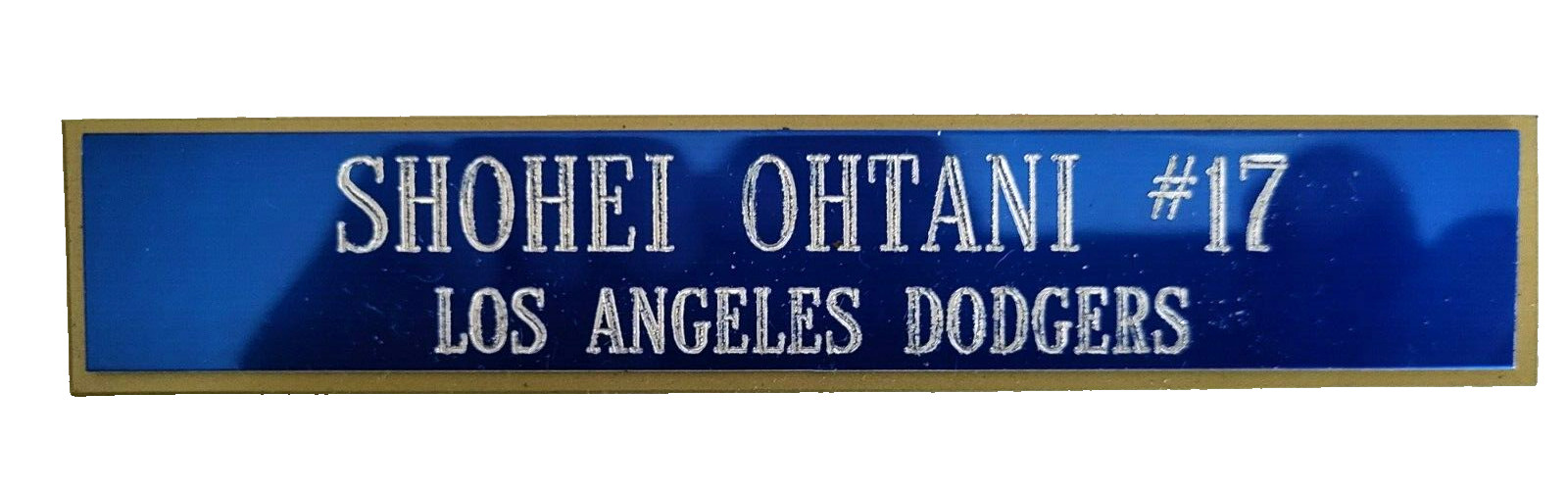 Shohei Ohtani 1.25 x 6.25 inch Blue and Gold Name Plate