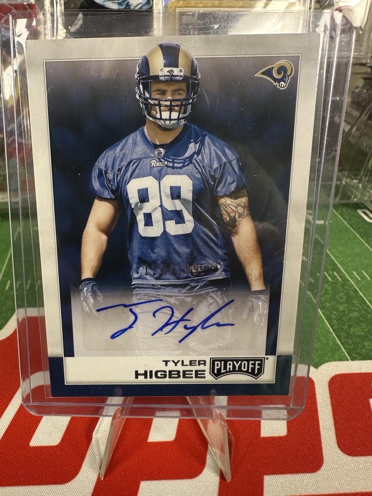 2016 Panini Playoff Rookie Signatures Tyler Higbee #58 Auto RC 124/199