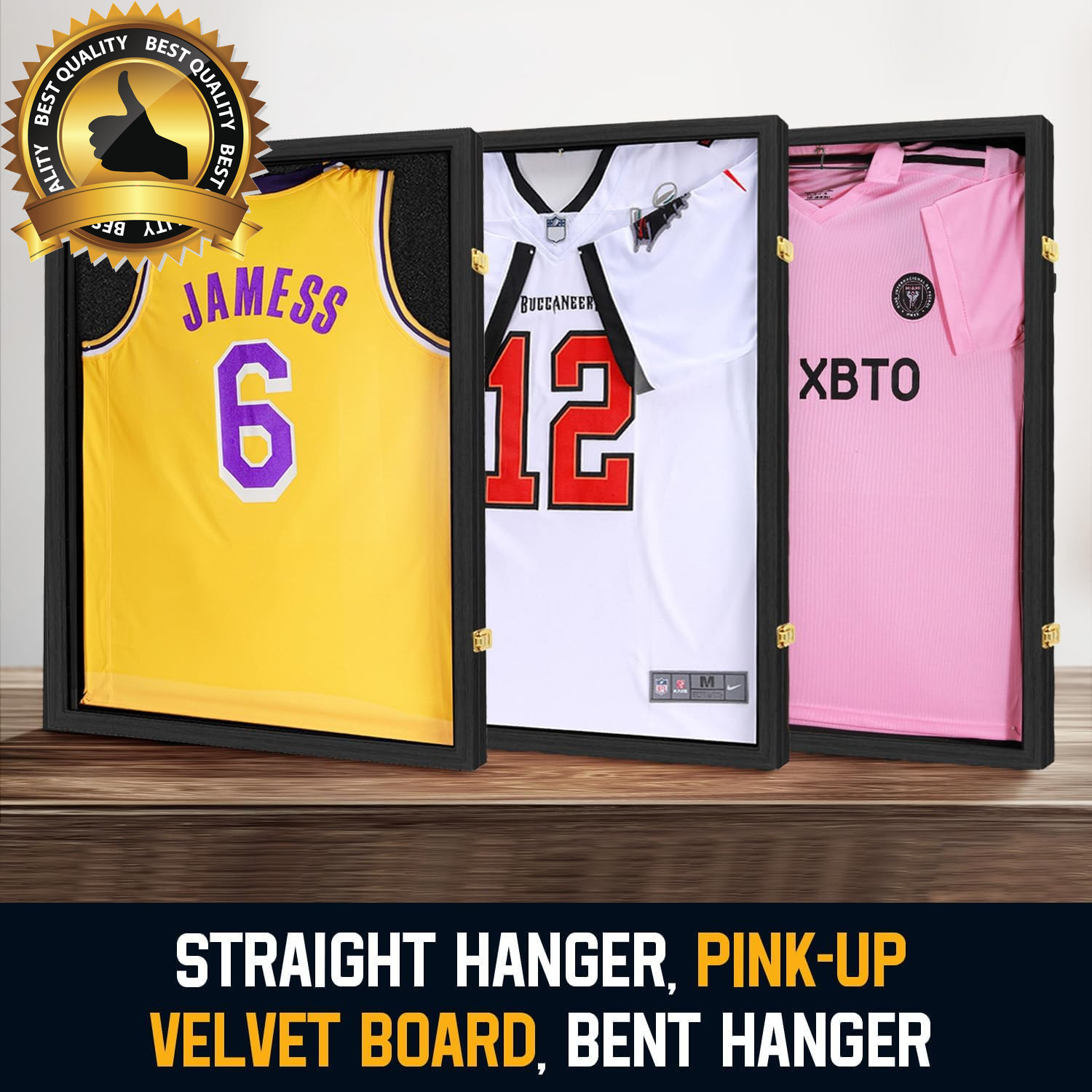 Jersey Frame Display Case ,Jersey Shadow Box with 98% UV Protective Acrylic Door