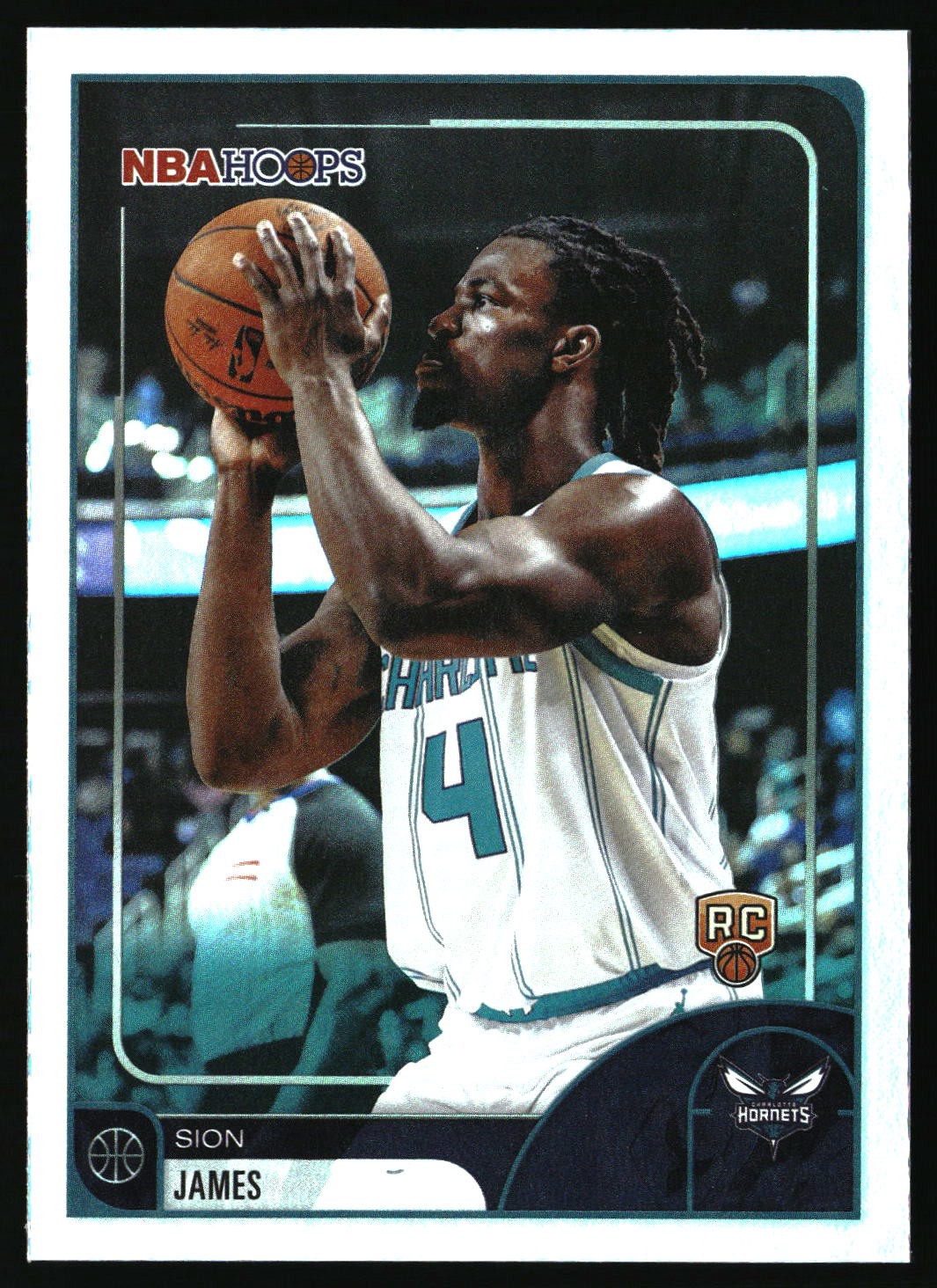2025-26 Hoops #151 Sion James RC,Holofoil Charlotte Hornets