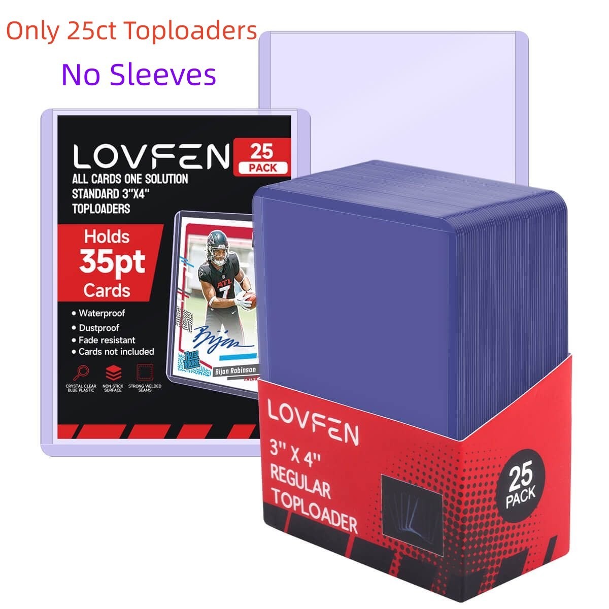 25/100/200/500/1000/2000CT 3″x4″ Toploaders For 35pt Standard TCG 2026 World Cup