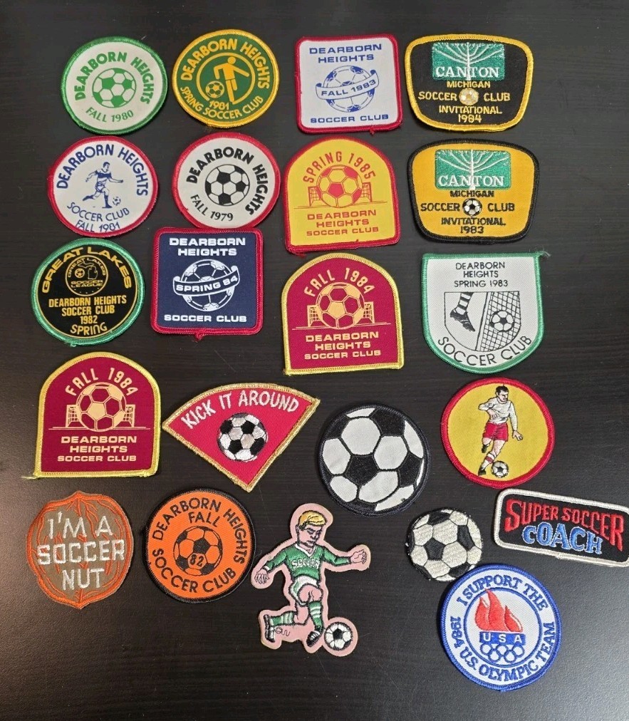 (22)Vintage 70-80’S Soccer Patches Lot Assorted DEARBORN HEIGHTS Others Unused