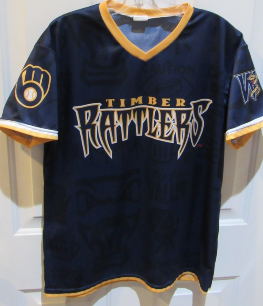 Wisconsin Timber Rattlers T-Rats MILB Jersey Brewers SGA # 25 Adult small