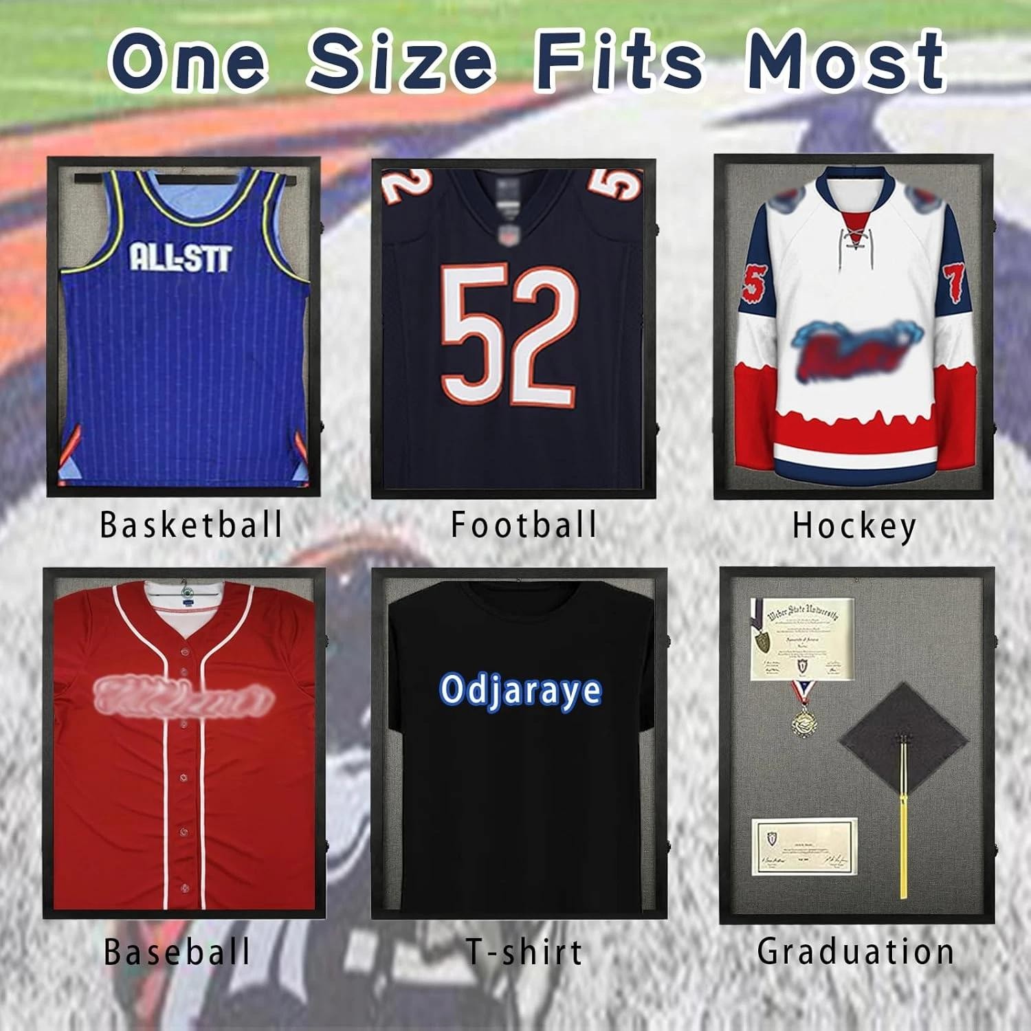 Jersey Frame Display Case – Large Sports Jersey Display Case, Lockable Jersey Sh