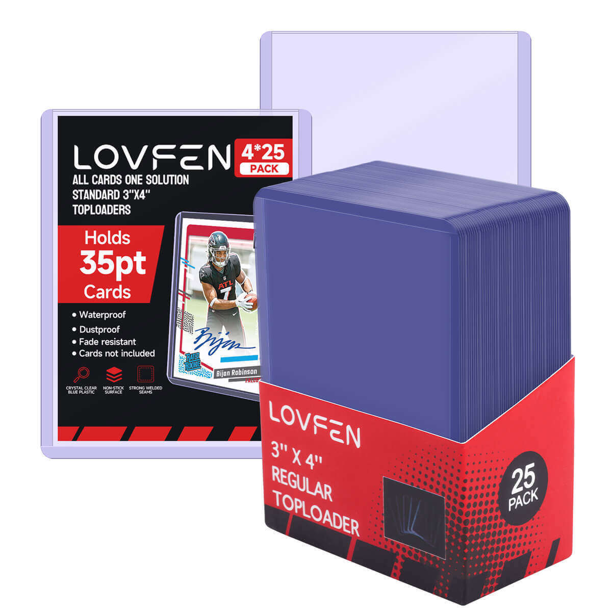 100/200/500/1000/2000CT Regular 3″x4″ Toploaders For 35pt Trading Sports Cards
