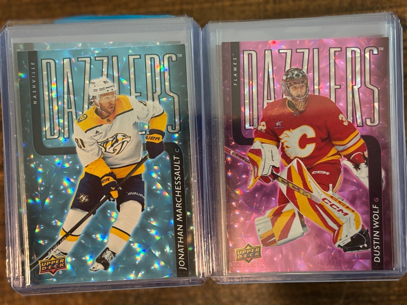 2025-26 Upper Deck Hockey DAZZLERS ORANGE, RED, BLUE, PINK +(Complete Your Sets)