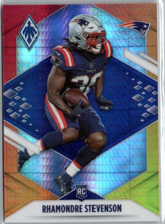 2021 Panini Phoenix #133 Rhamondre Stevenson Fire Burst