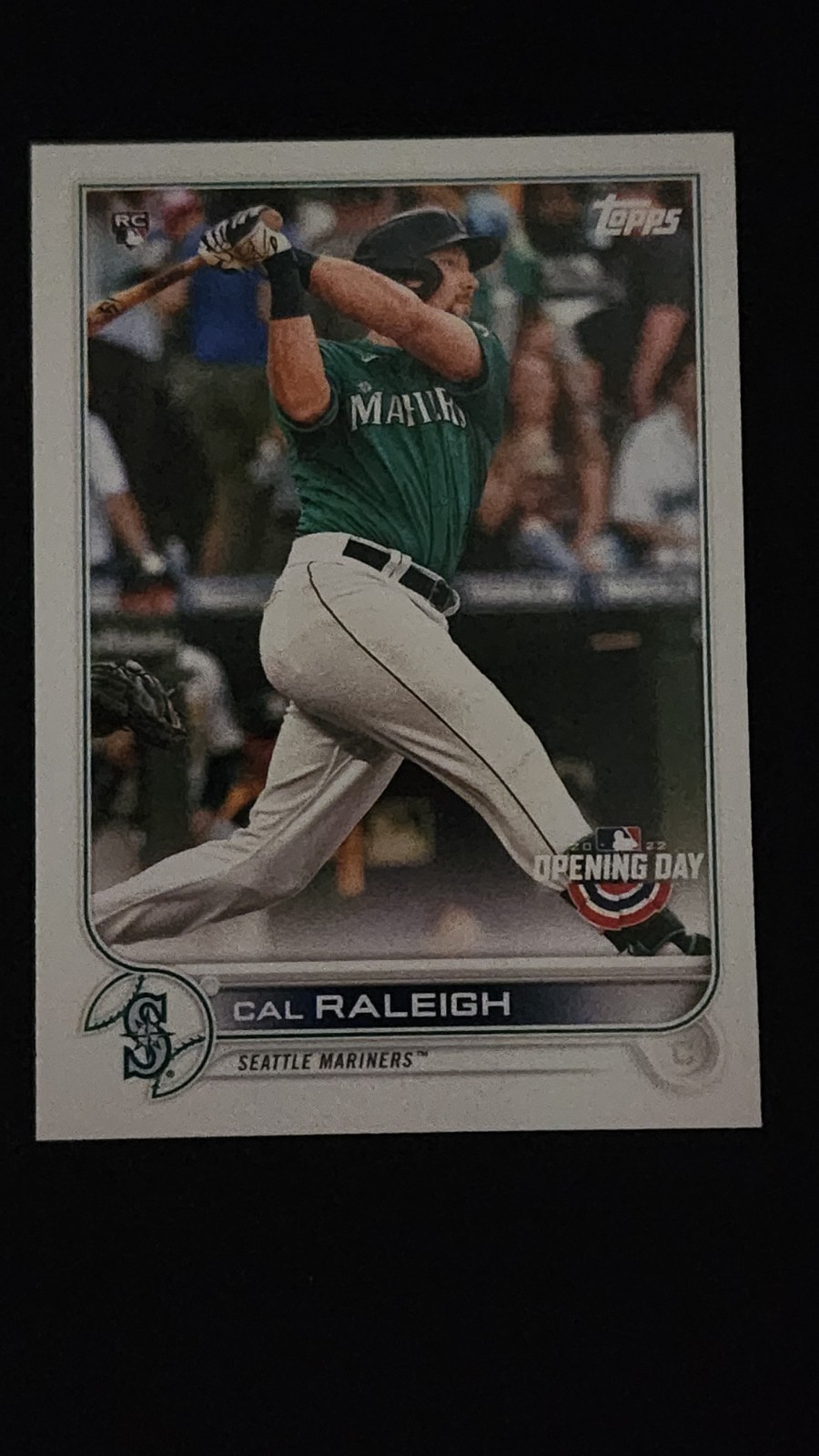 2022 TOPPS CAL RALEIGH ROOKIE CARD #124 SEATTLE MARINERS OPENING DAY MLB