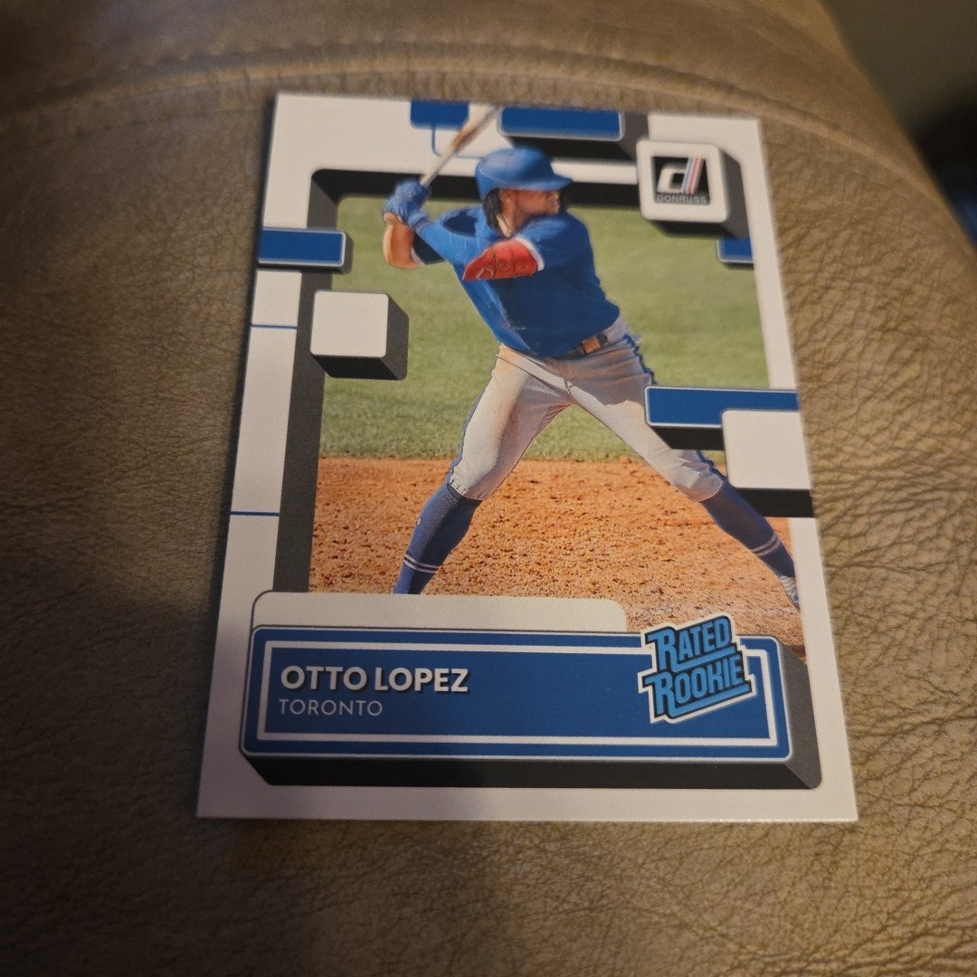 2022 Donruss Baseball Base Rated Rookies #49 Otto Lopez – Toronto Blue Jays