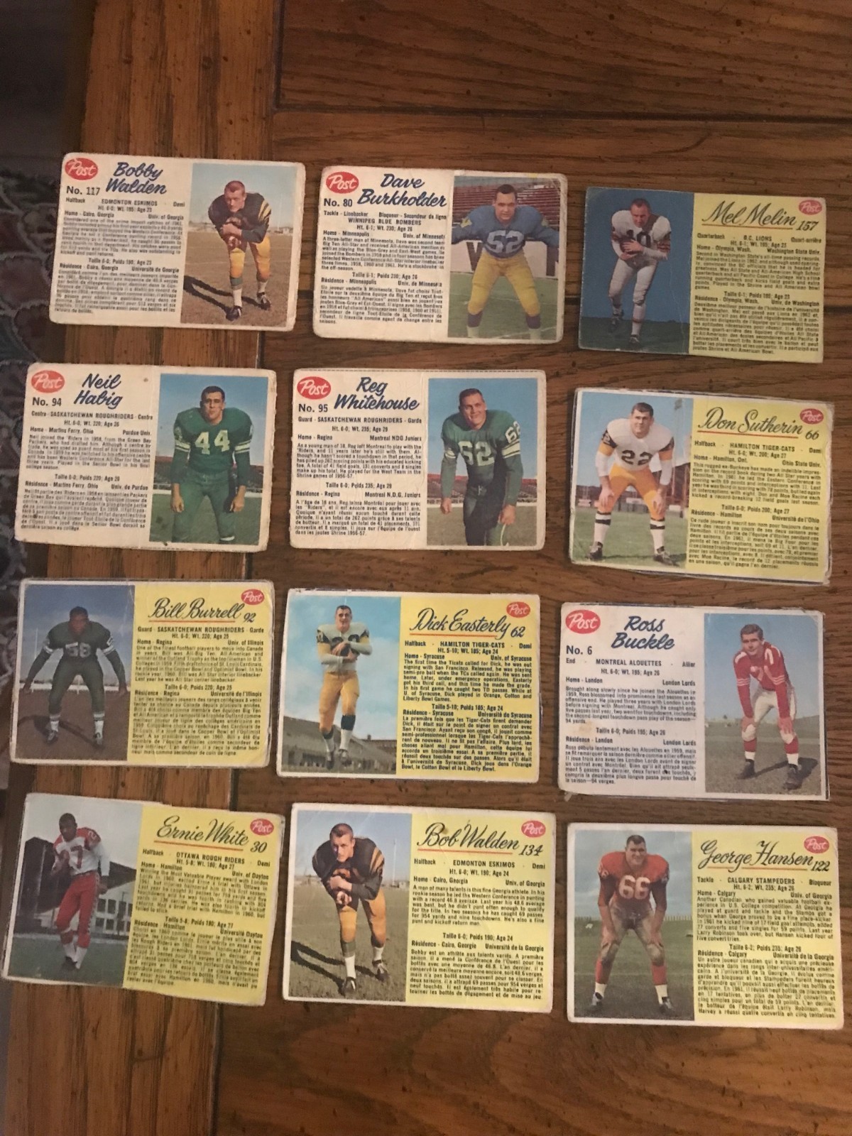 Ernie White 1963 Canadian Post Football (Sale Is For Card In Title) (19,658