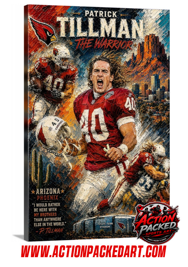 Patrick Tillman – Arizona Cardinals, US Army, Wall Art Painting, New Painting