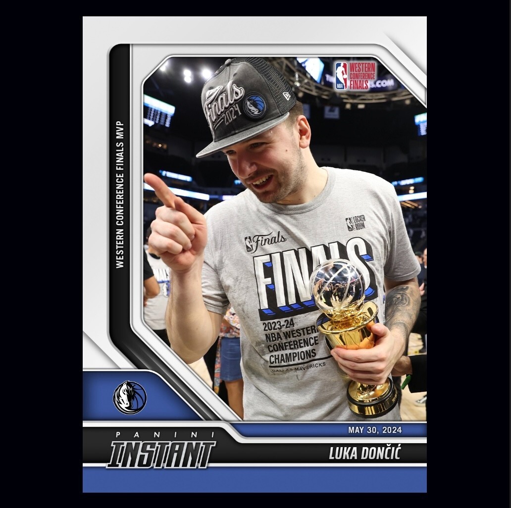 2023-24 Panini Instant Luka Doncic WESTERN CONFERENCE FINALS MVP Mavericks #596