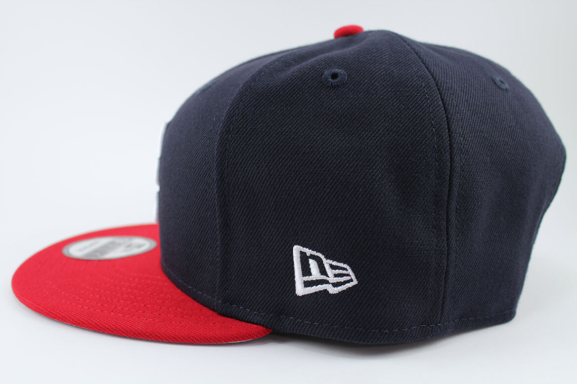 NEW ERA 9FIFTY BASIC SNAPBACK HAT CAP MLB ATLANTA BRAVES NAVY BLUE/RED ADULT MEN