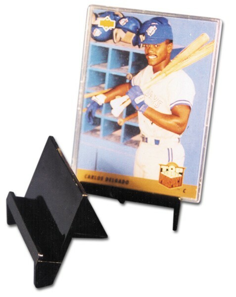 (Pack of 3) Pro-Mold Trading Card Stands BLACK Holds Trading Cards, Small Photos
