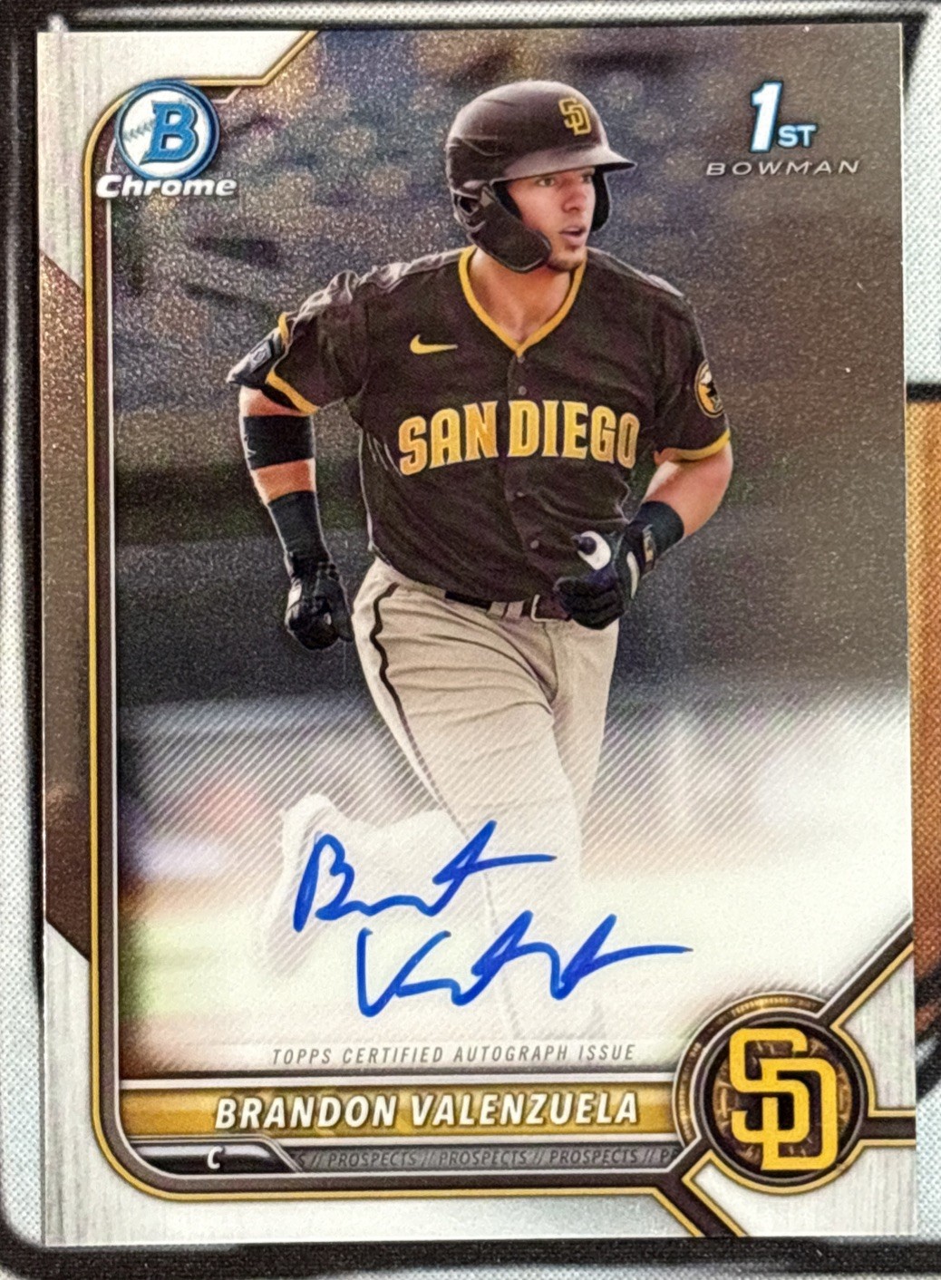 Brandon Valenzuela 2022 Bowman Chrome Draft Auto Autograph 1st Prospect #CPA-BV