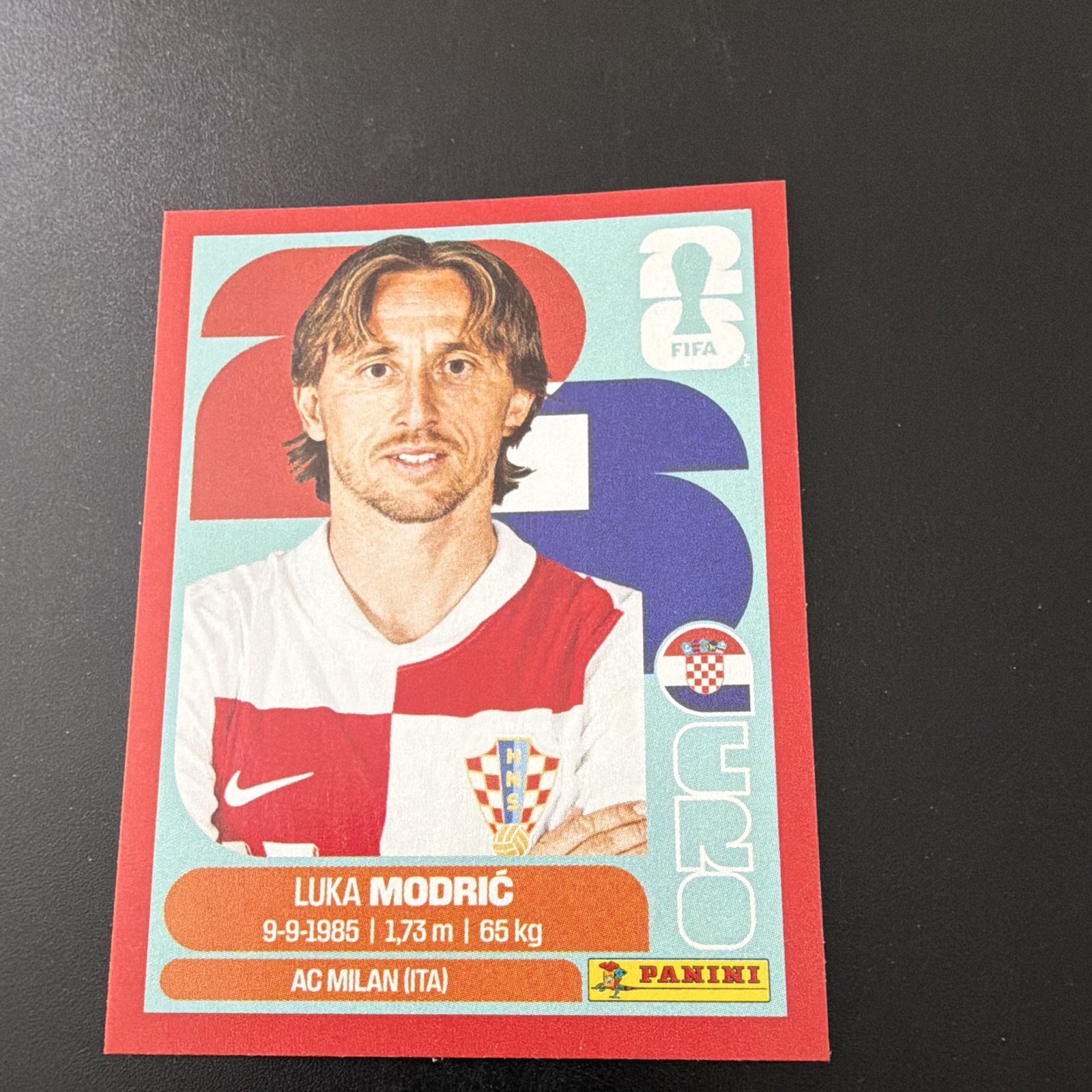 RED Panini FIFA World Cup 2026 Luka Modrić Croatia AC Milan Sticker #CRO 9