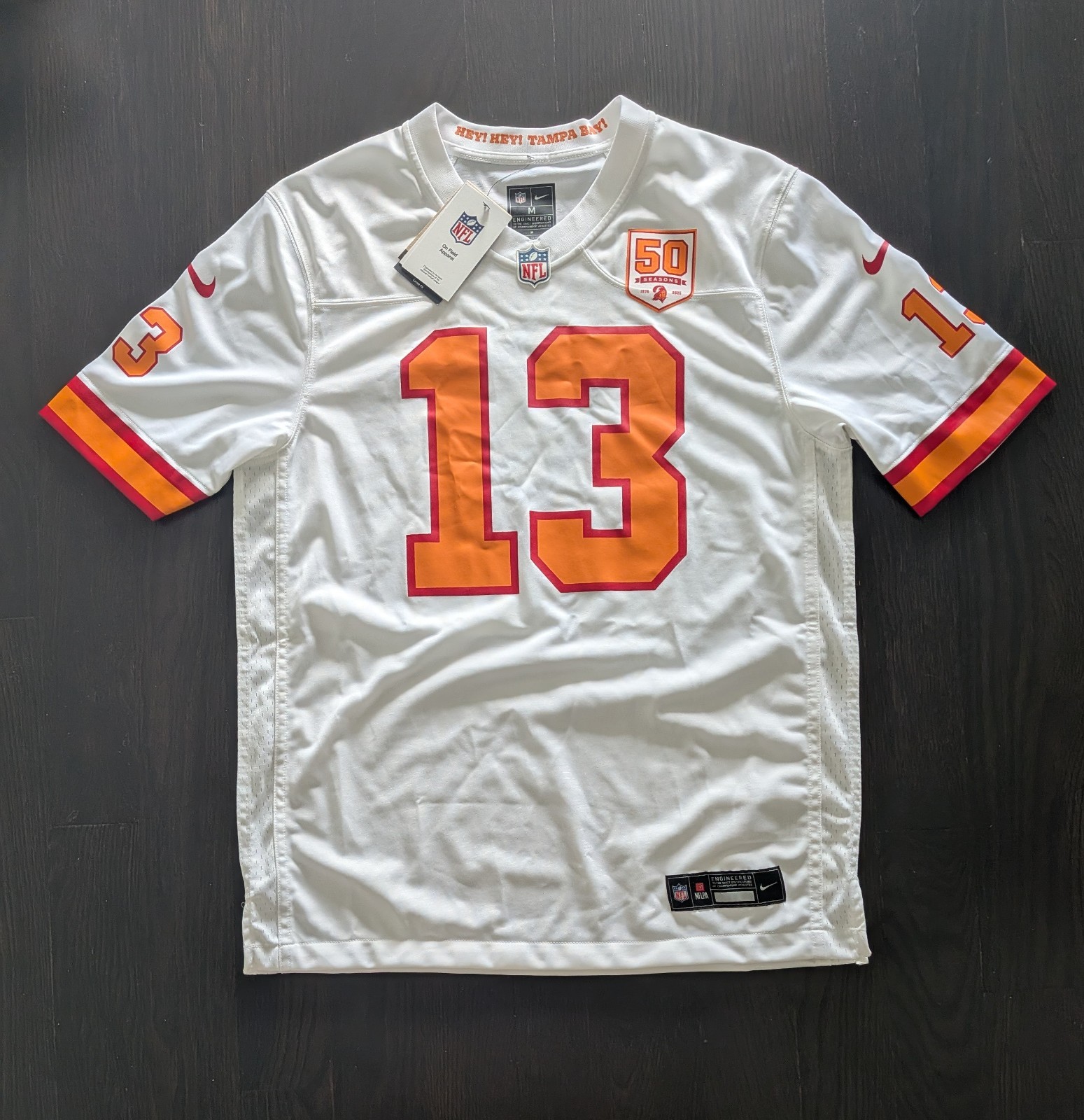 Mike Evans Authentic Nike ’76 Tampa Bay Buccaneers 50th Season Jersey Size M
