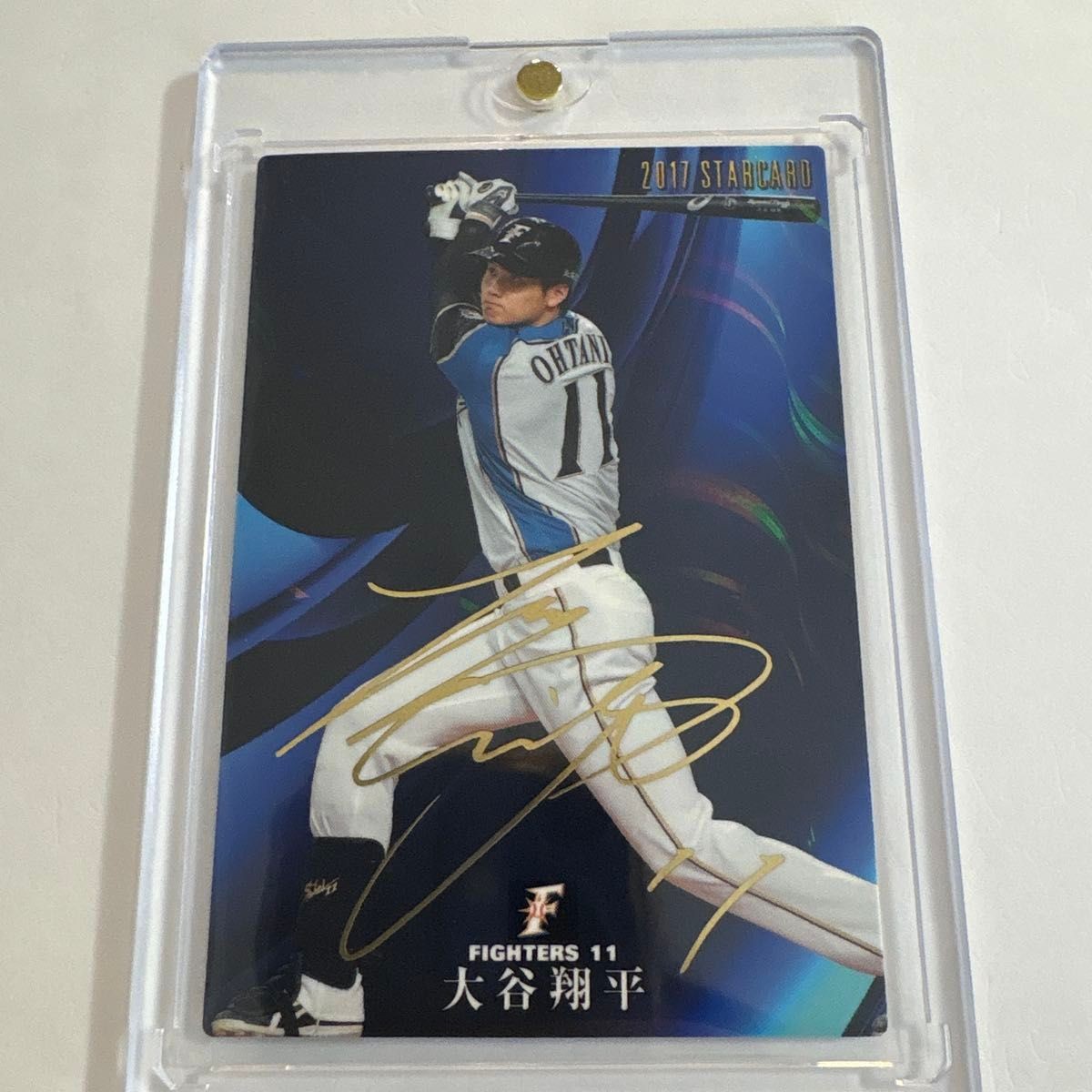 2017 Calbee Pro Yakyu Chips Starcard No.S-26 Shohei Ohtani (Gold Foil Signature)