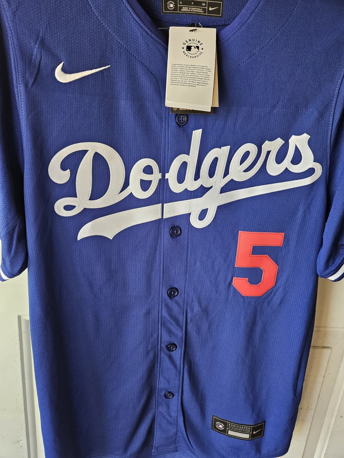 Nike Los Angeles Dodgers Freddie Freeman #5 Alternate Blue Jersey Small $200
