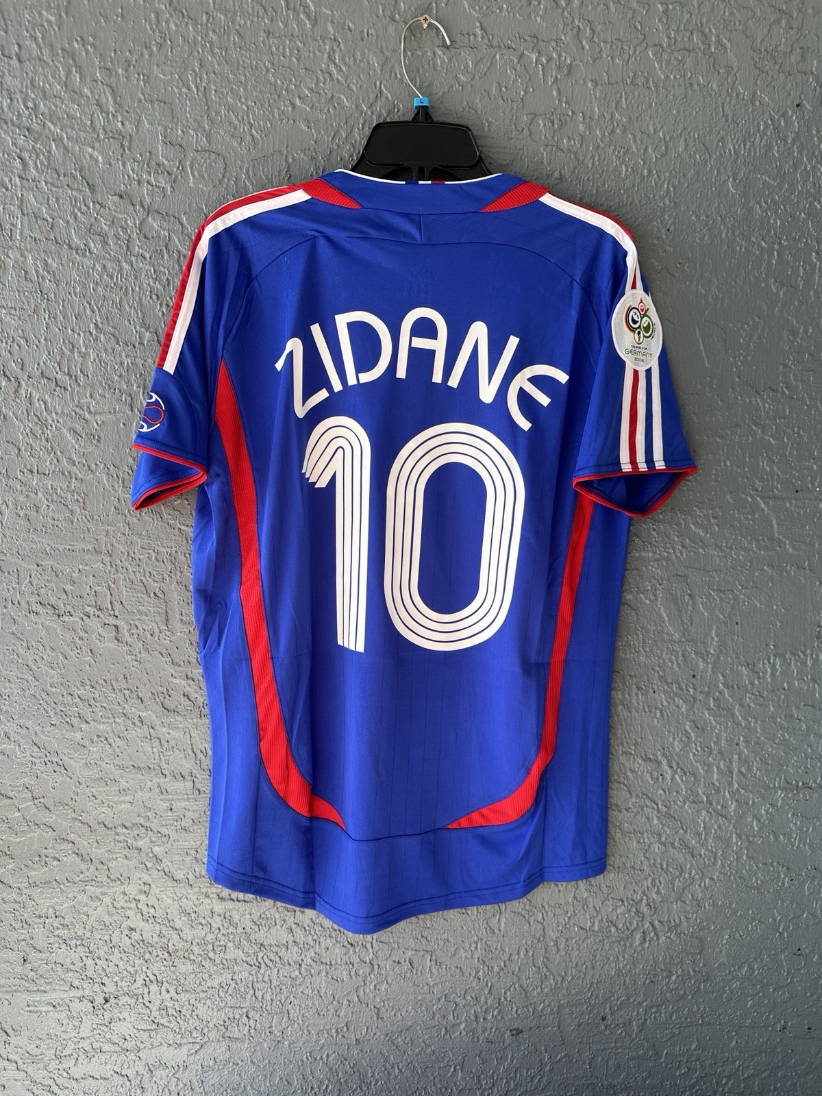 France Zidane Soccer Jersey 2006 Blue Size XL