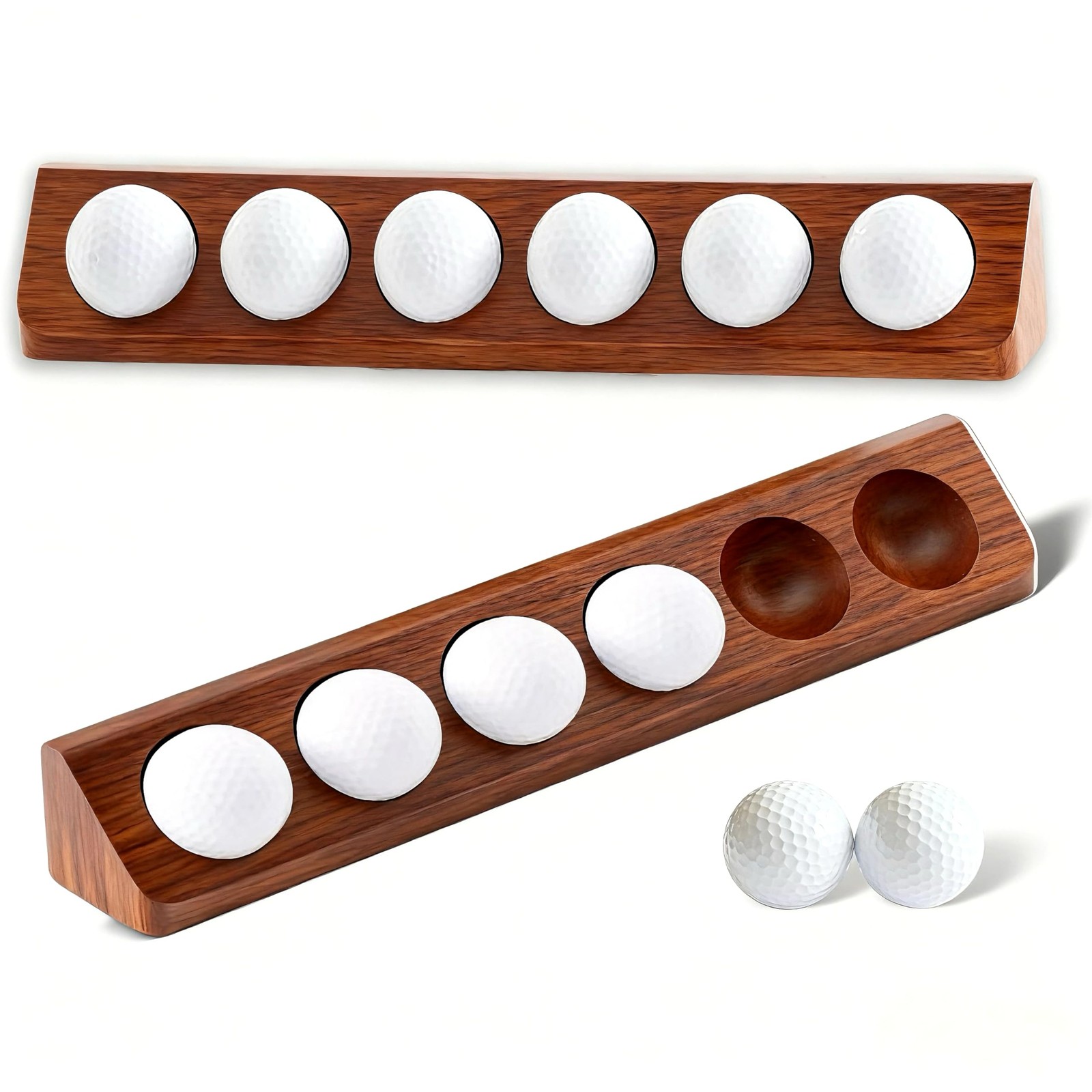 1 Pack Wooden Golf Ball Display Case Wall Mount Tabletop Installation PC