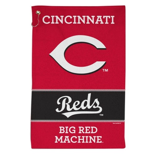 CINCINNATI REDS ALL PURPOSE GOLF TAILGATE TOWEL 16″X25″ HOOK AND GROMMET