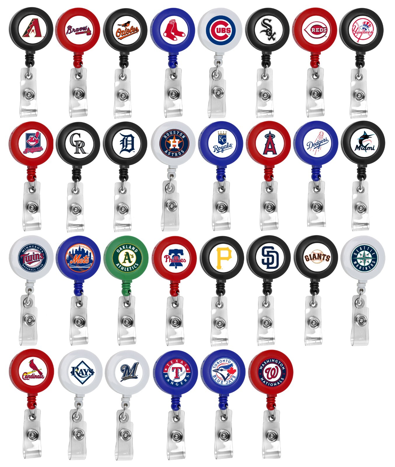 MBL Baseball Badge Reel – ID Reel – Pick Your Team or Teams