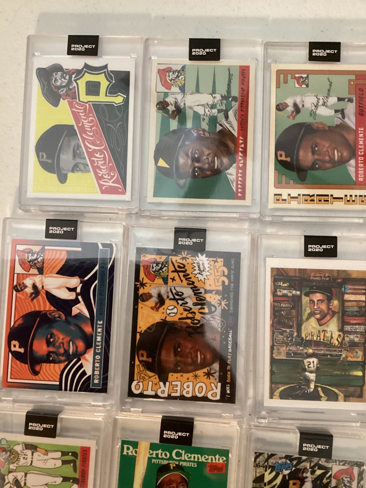 Roberto Clemente Topps Project 2020 complete 20 card set w/ boxes. SUPER SALE!!