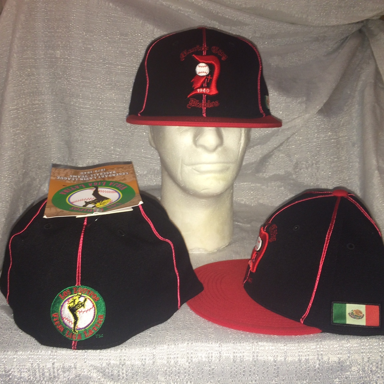 Latin League DIABLOS RED DEVILS MEXICO CITY SIZE 7-3/8 Fitted Hat