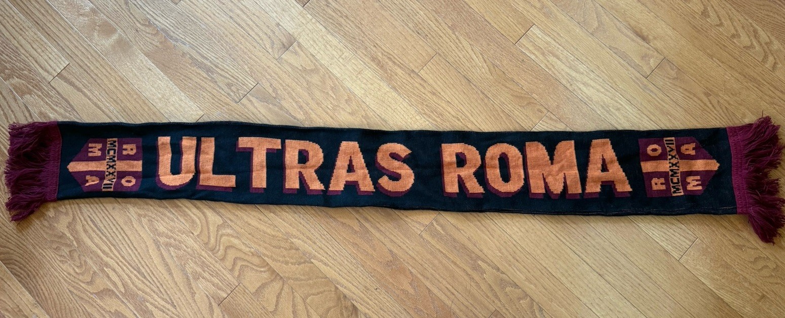 Ultras AS Roma Scarf Football Soccer Italy Calcio Anti-Juventus Giallorossi
