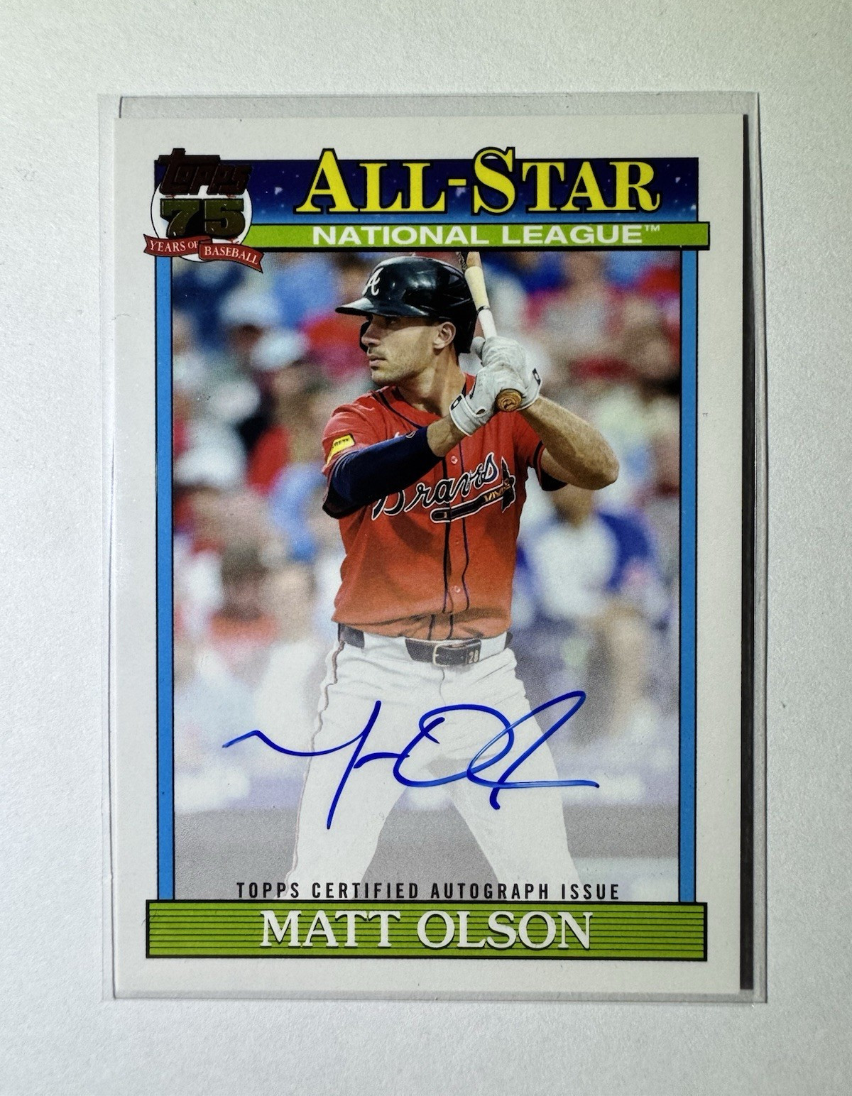 2026 Topps Matt Olson 1991 All-Stars Autograph Insert #91AS-MO BRAVES