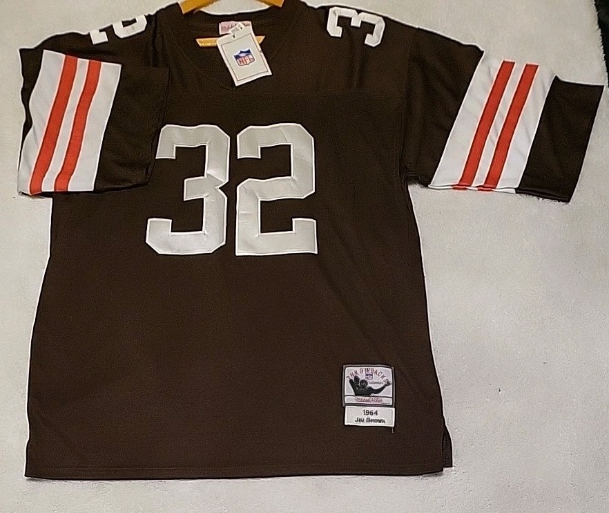 Jim Brown Cleveland Browns Throwback Jersey Size 54 Mitchell & Ness $5.00 Ship.
