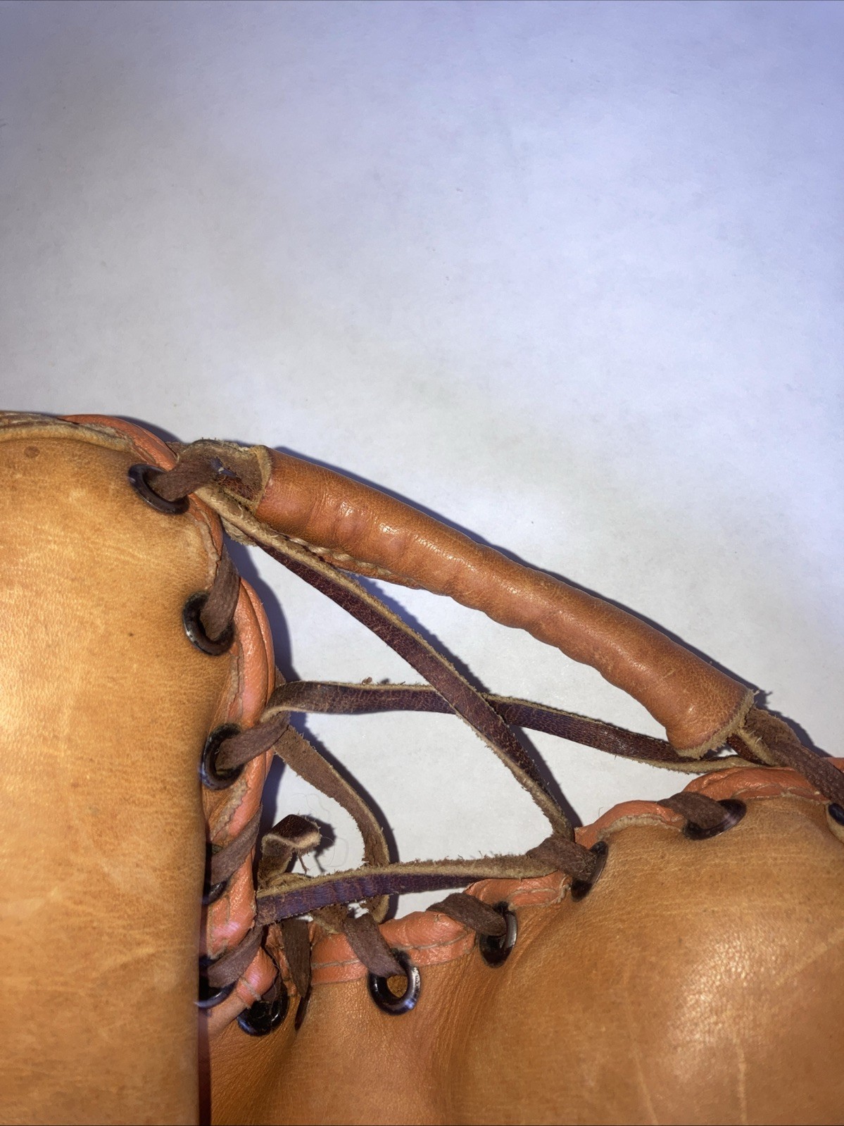 Vintage Denkert Baseball Catcher Glove Mitt M228 Pro Maker Hinge Pad