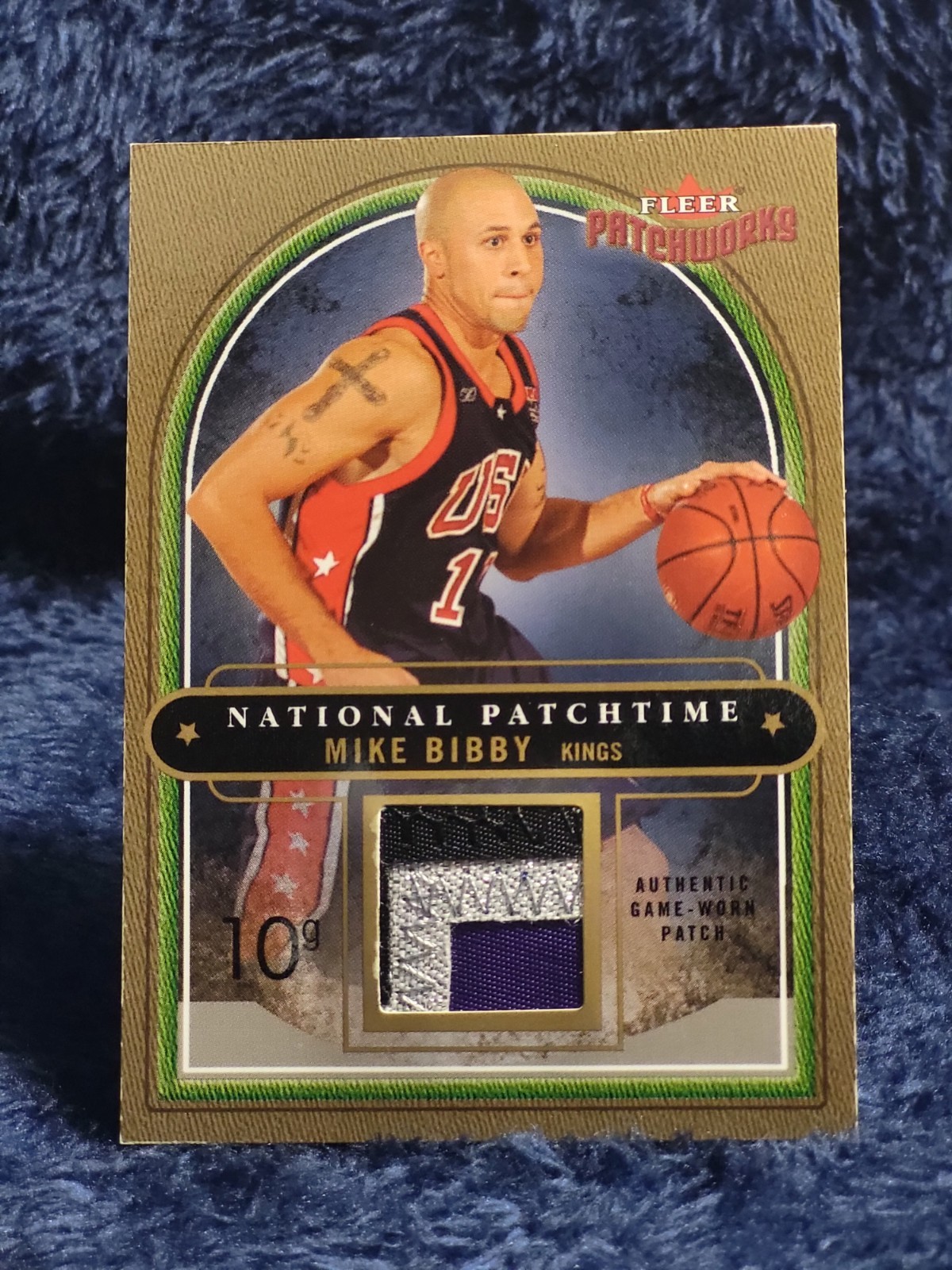 2003-04 Fleer Patchworks – National Patchtime Mike Bibby #NP/MB USA Patch 28/100